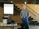 Ed Rajki presenting information of the Signal Towers for Airmail pilots at March meeting