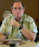 Robert Martin discussing the First Day Ceremony, he attended, for the Arizona Memorial stamp for the March program