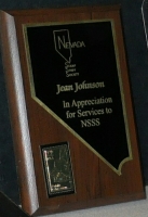 The award plaque